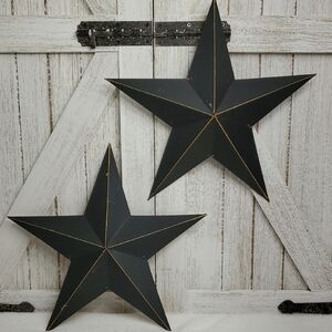 Black Metal Star Wall Decor Set of 2